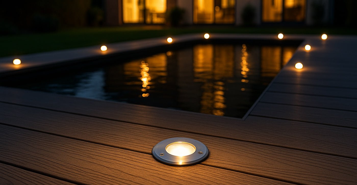 Installer des spots encastrables sur une terrasse composite : mode d’emploi - Lumihome