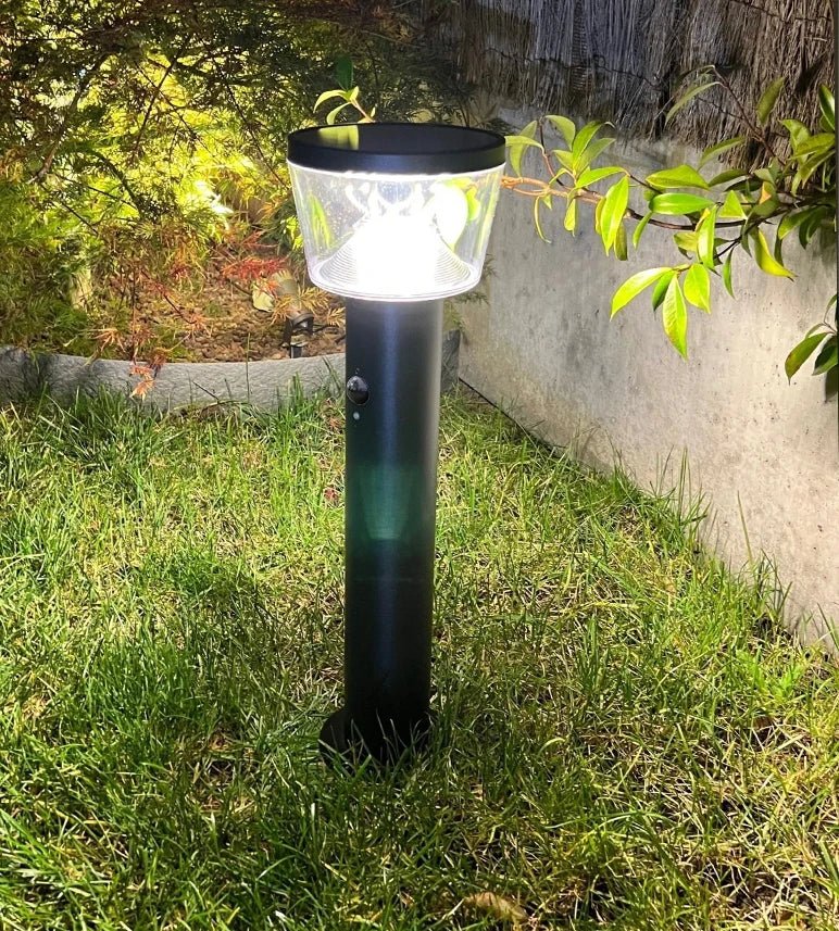 Borne Led solaire DUBLIN 54cm - Détecteur de mouvements - 3 modes d'éclairages 100 à 1000 lumens - Lumihome