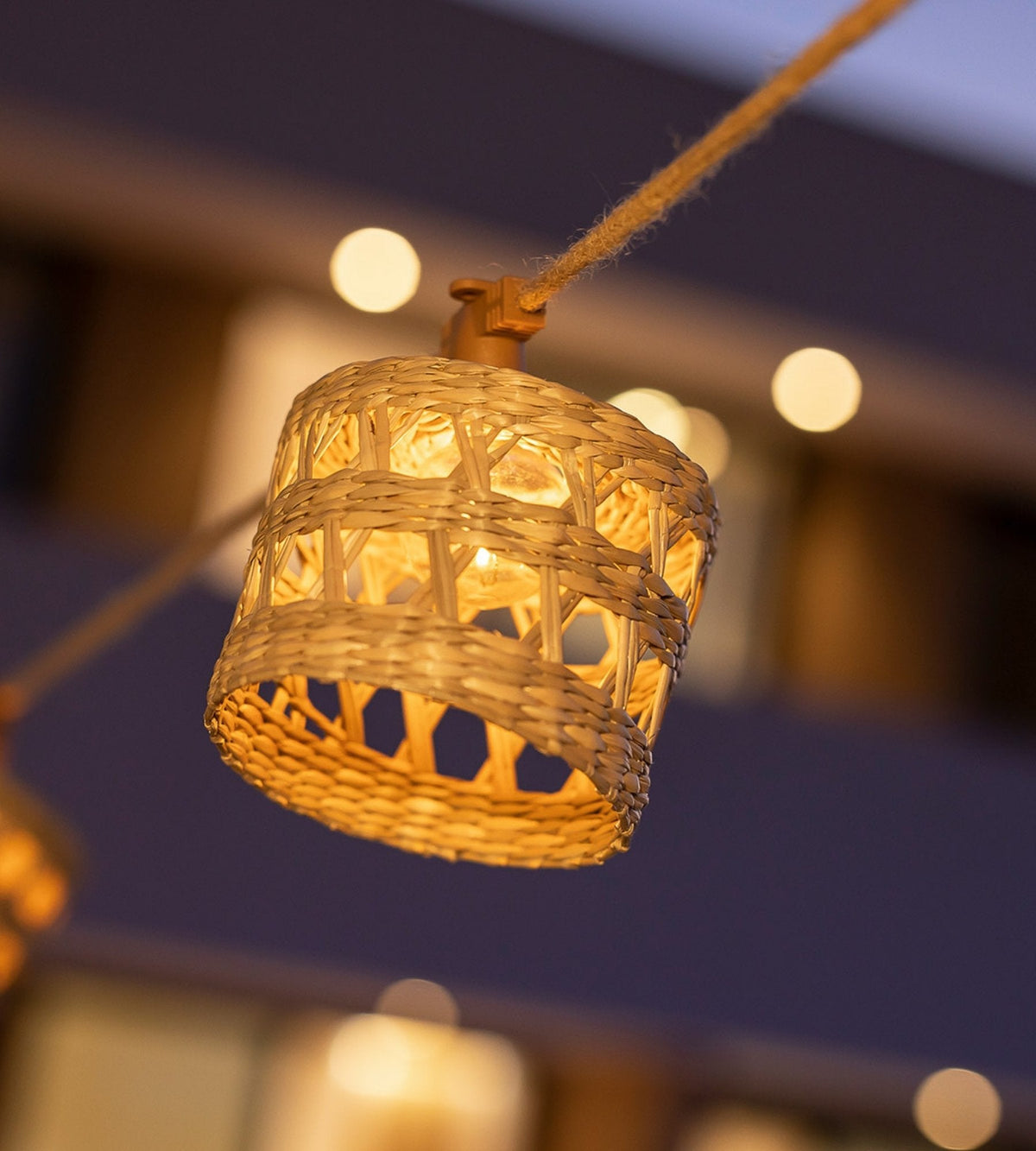 Guirlande lumineuse solaire ALBA - Design nature en bois - 10 lampes - Lumihome