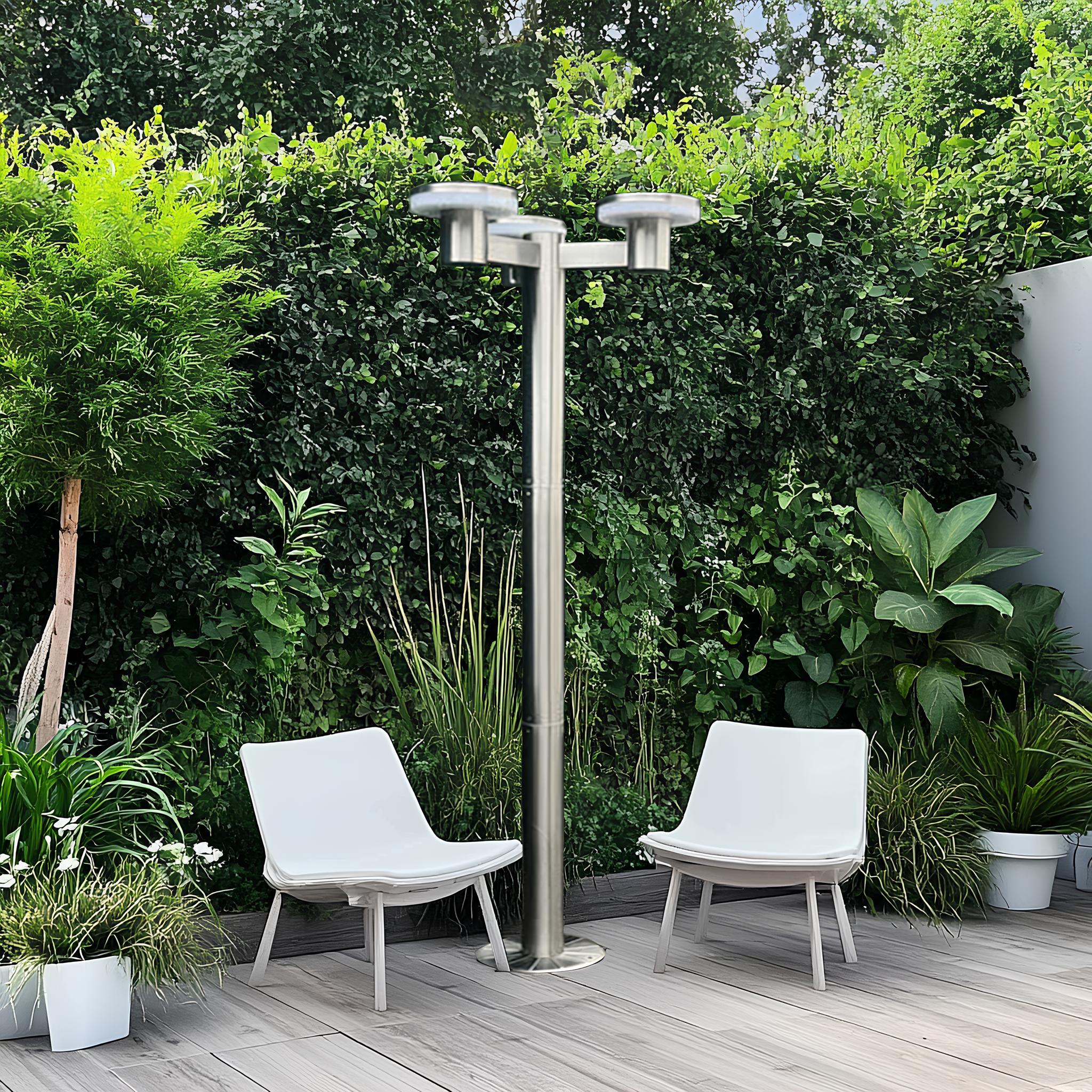 Lampadaire solaire Led ALTO 3000 - Hauteur 2m - Télécommandable - 300 à 3000 lumens - Lumihome