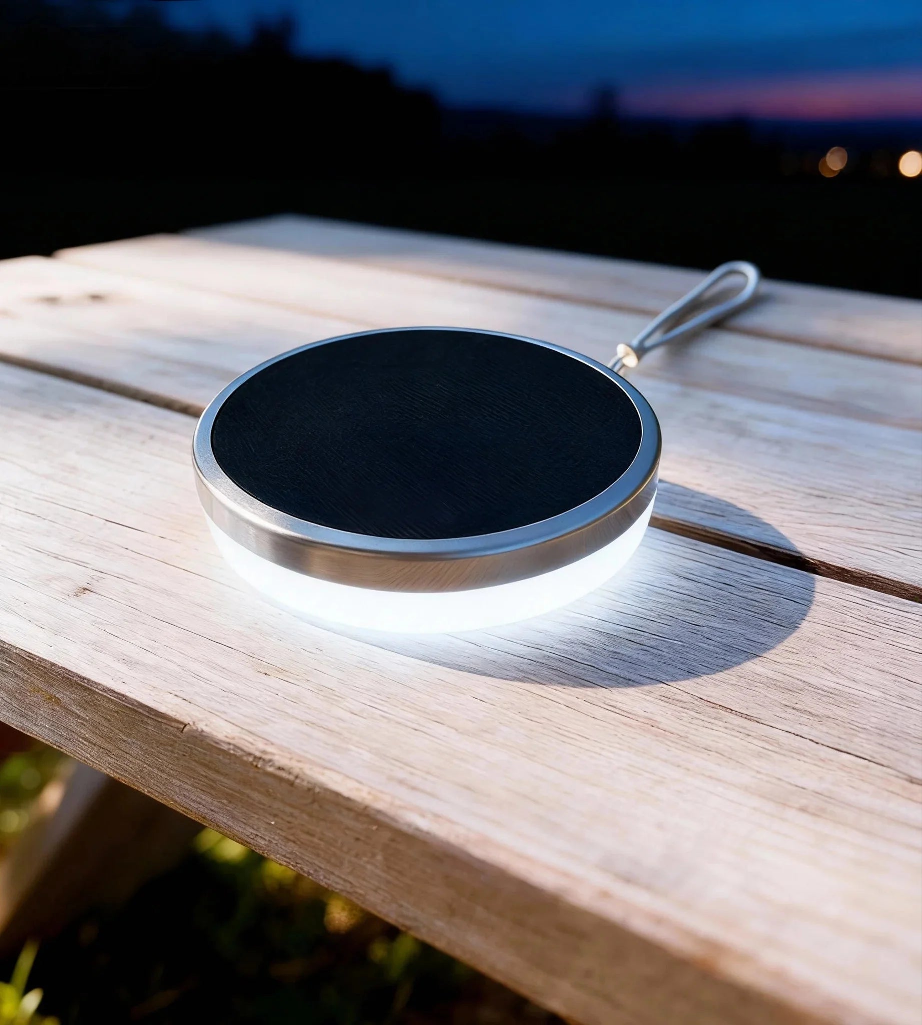 Lampe de table Led solaire NOMADE ronde - Batterie externe pour téléphone - Lumihome