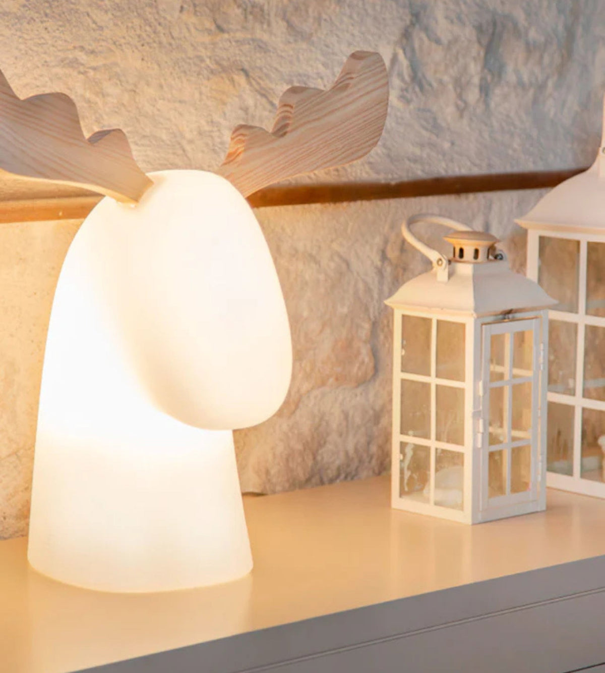 Lampe déco forme de renne RUDY - 230V - Usage intérieur - Blanc chaud - Lumihome