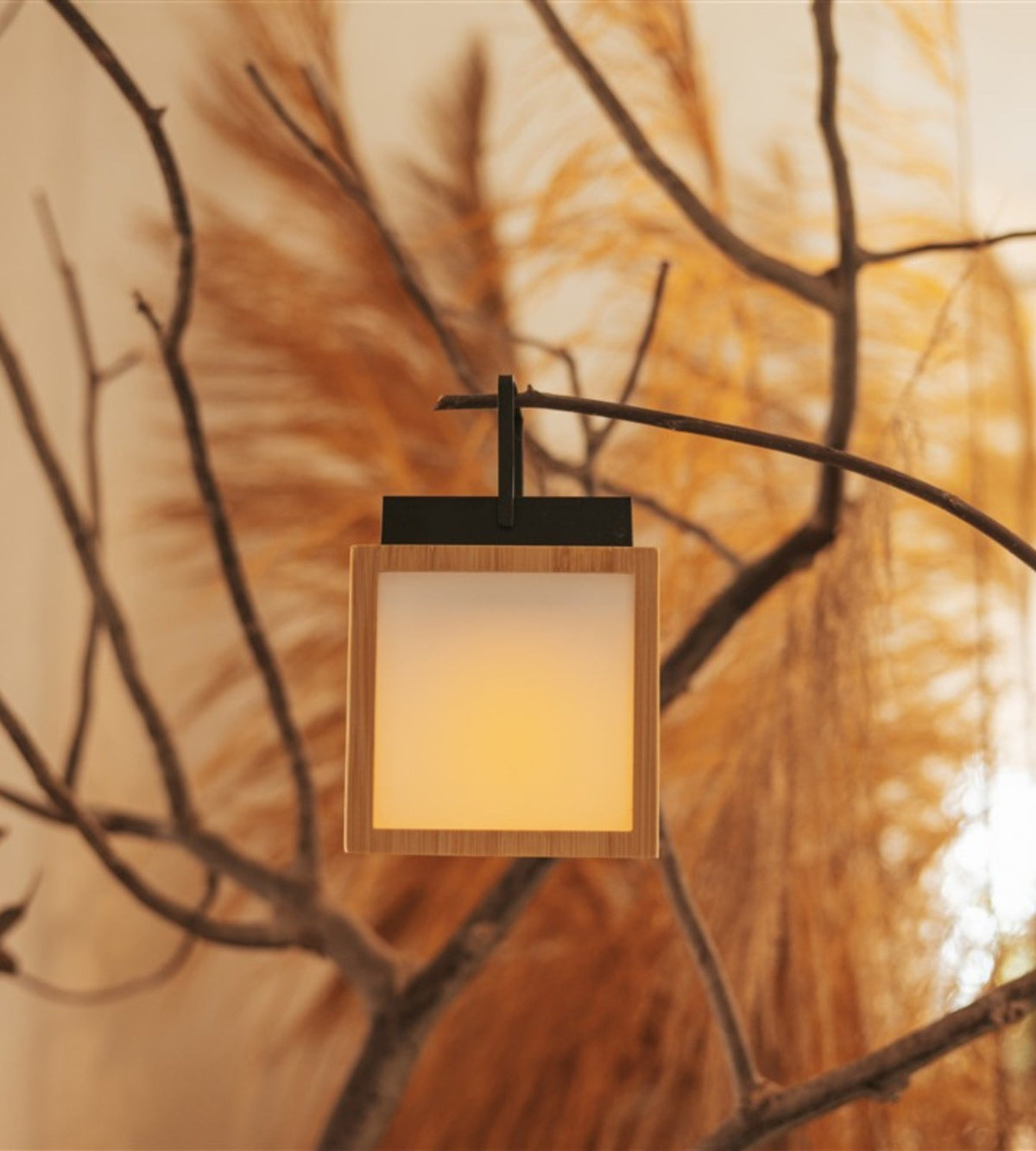 Lanterne portable sans fil VEGA - Format cube - Rechargeable via USB et solaire - Lumihome