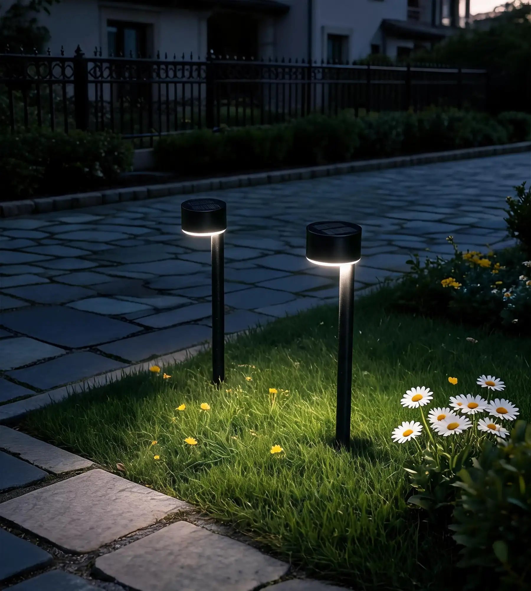 Pack x 2 Balise Led solaire QUEEN 30cm - À planter - 100 lumens - Lumihome