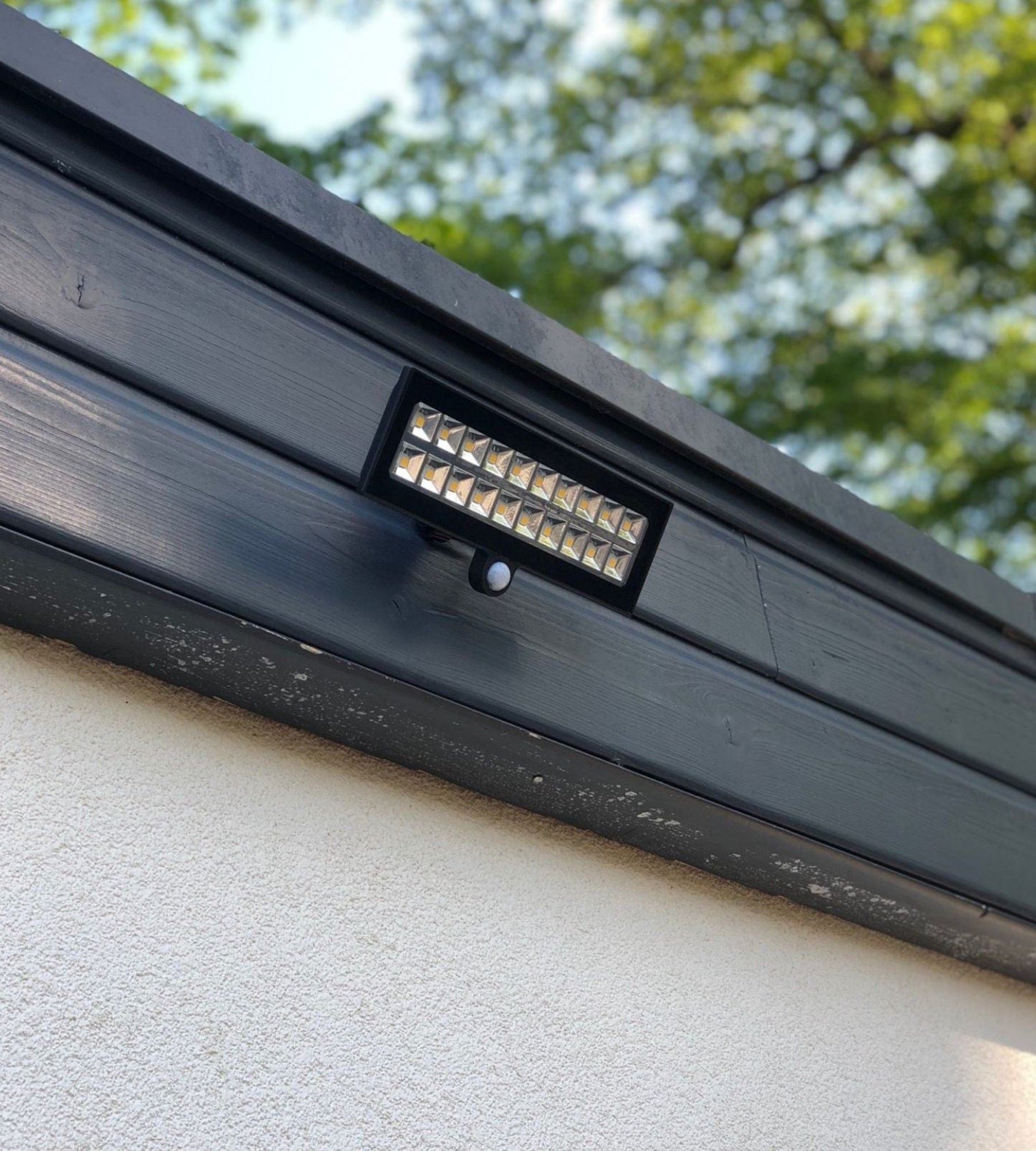 Projecteur extérieur LED solaire POWER–2000, Noir, avec détecteur,Télécommandable