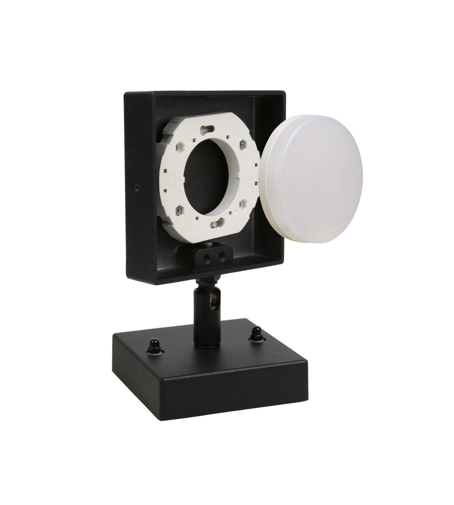 Applique murale extérieure VENGE, Noire, Tête orientable - Douille GX53