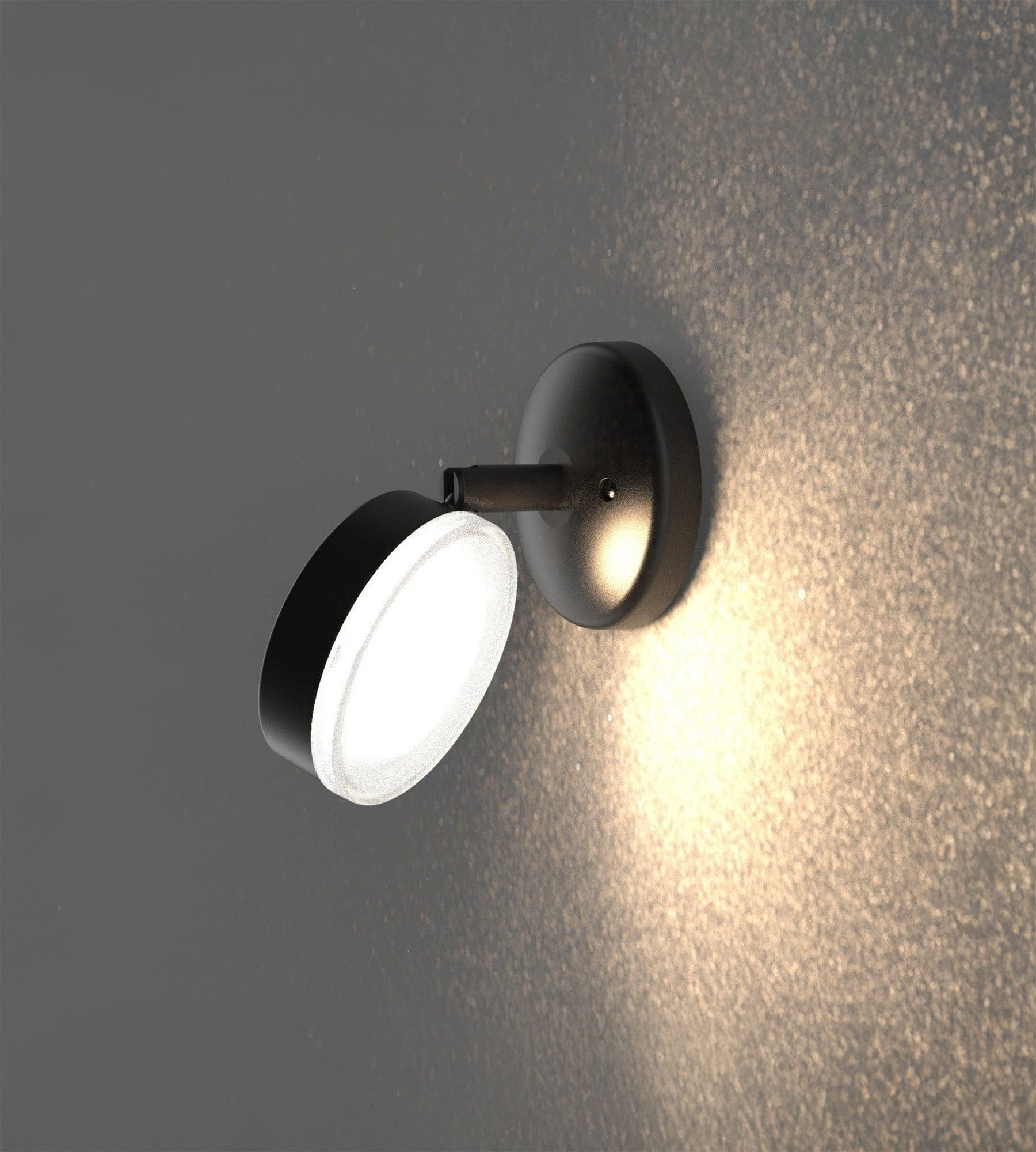 Applique murale extérieure VULCAN, Noire, Tête orientable - Douille GX53