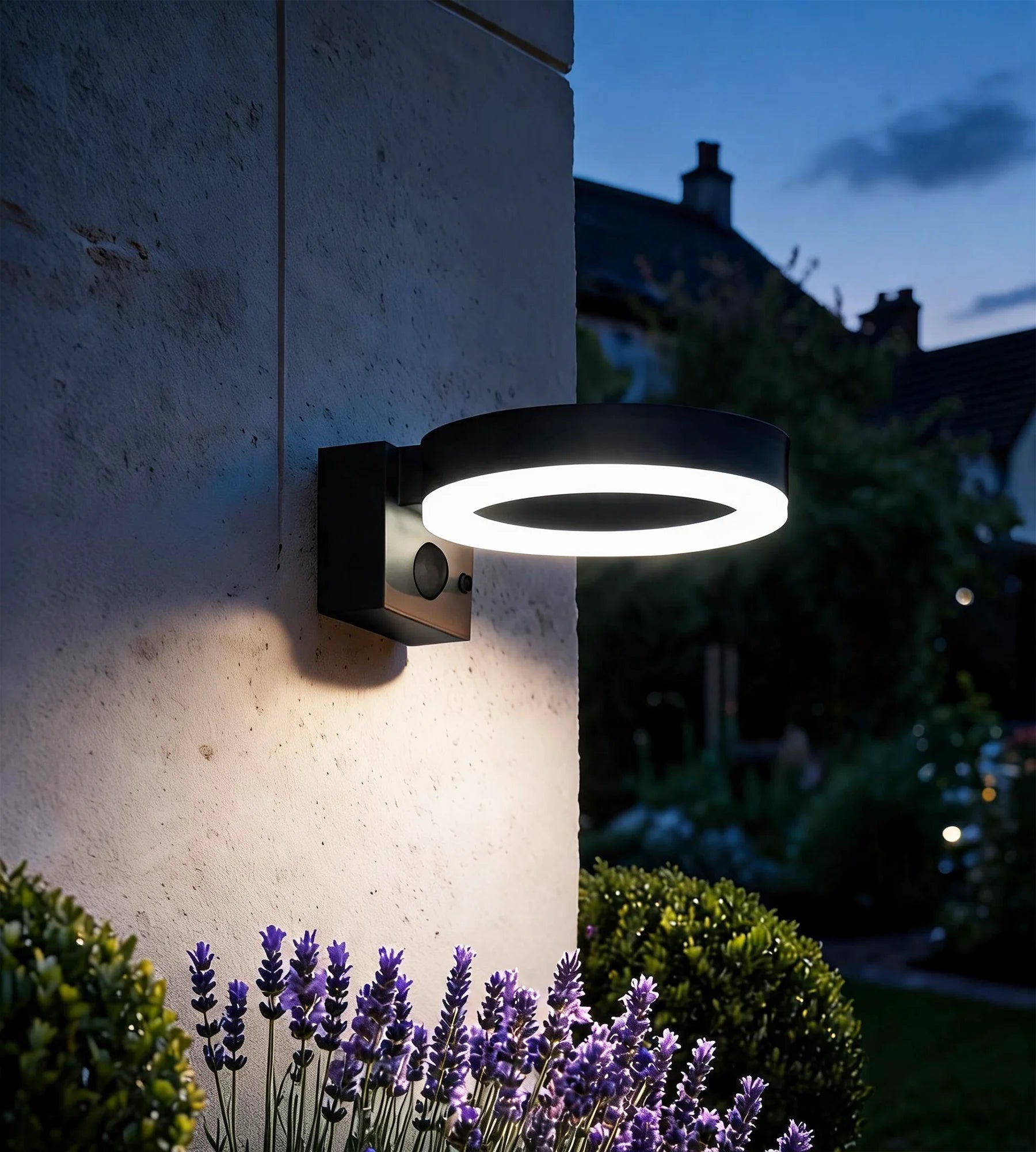 Applique Led extérieur solaire DAYTONA - Détecteur de mouvements - 3 modes d'éclairage 75 à 600 lumens - Lumihome