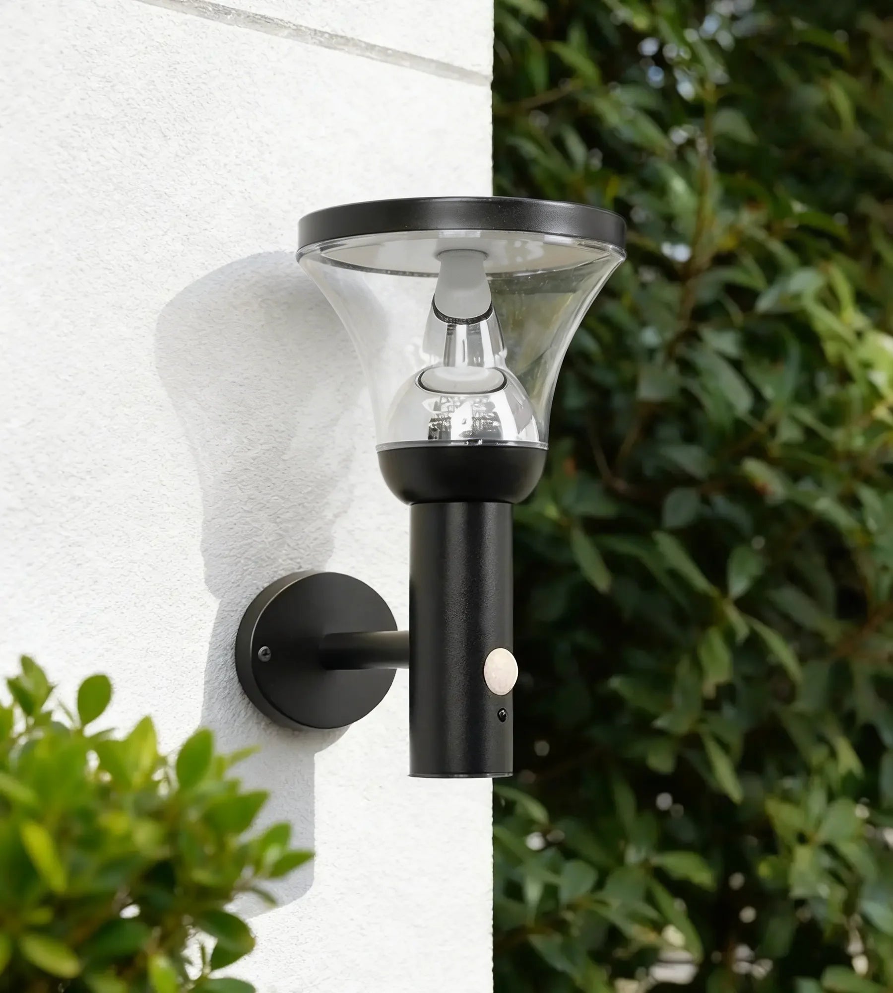 Applique murale extérieure LED solaire DIVA, Inox, avec détecteur - 3 modes d'éclairage 75 à 600 lumens