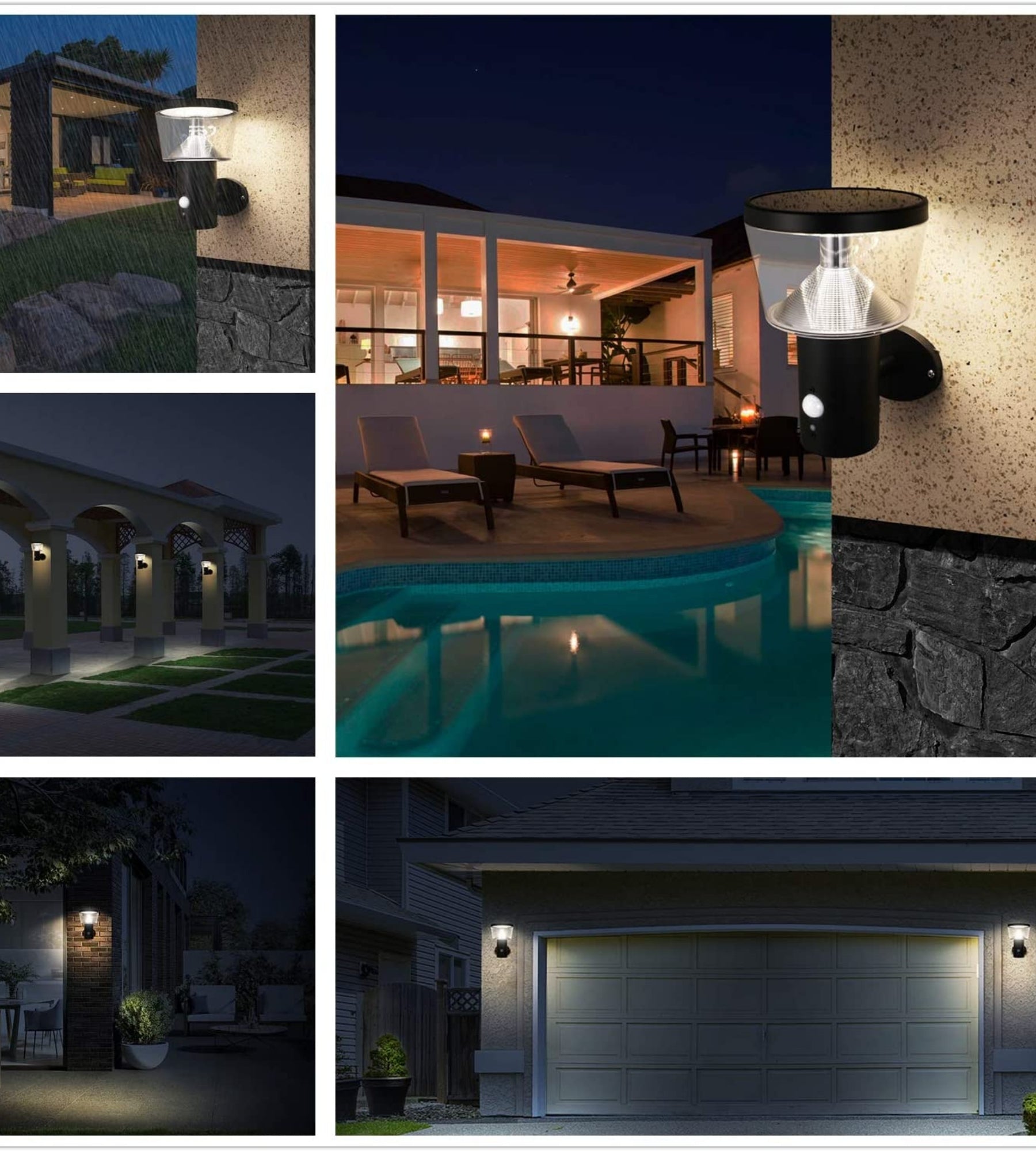 Applique Led solaire DUBLIN - Détecteur de mouvements - 3 modes d'éclairage 75 à 600 lumens - Lumihome