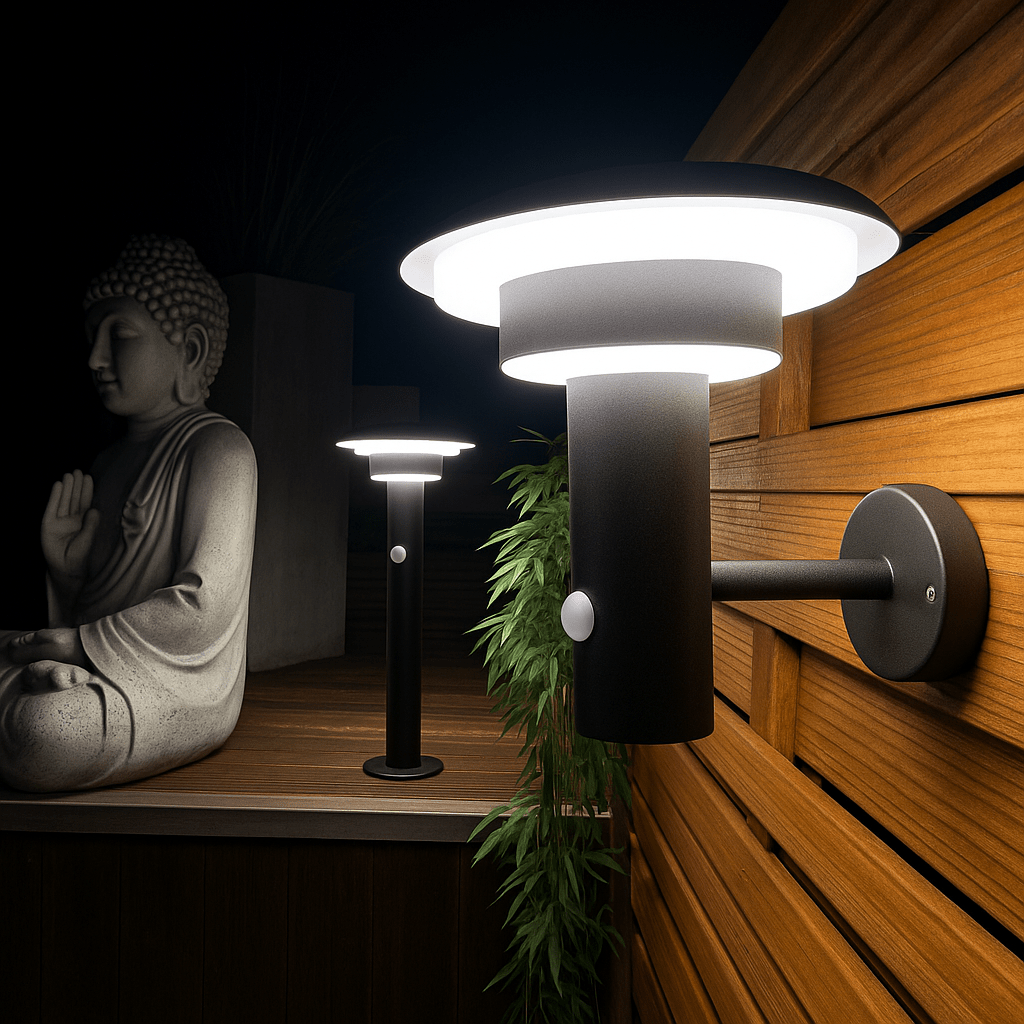 Applique Led solaire GENOVA - Détecteur de mouvements - 3 modes d'éclairage 75 à 600 lumens - Lumihome