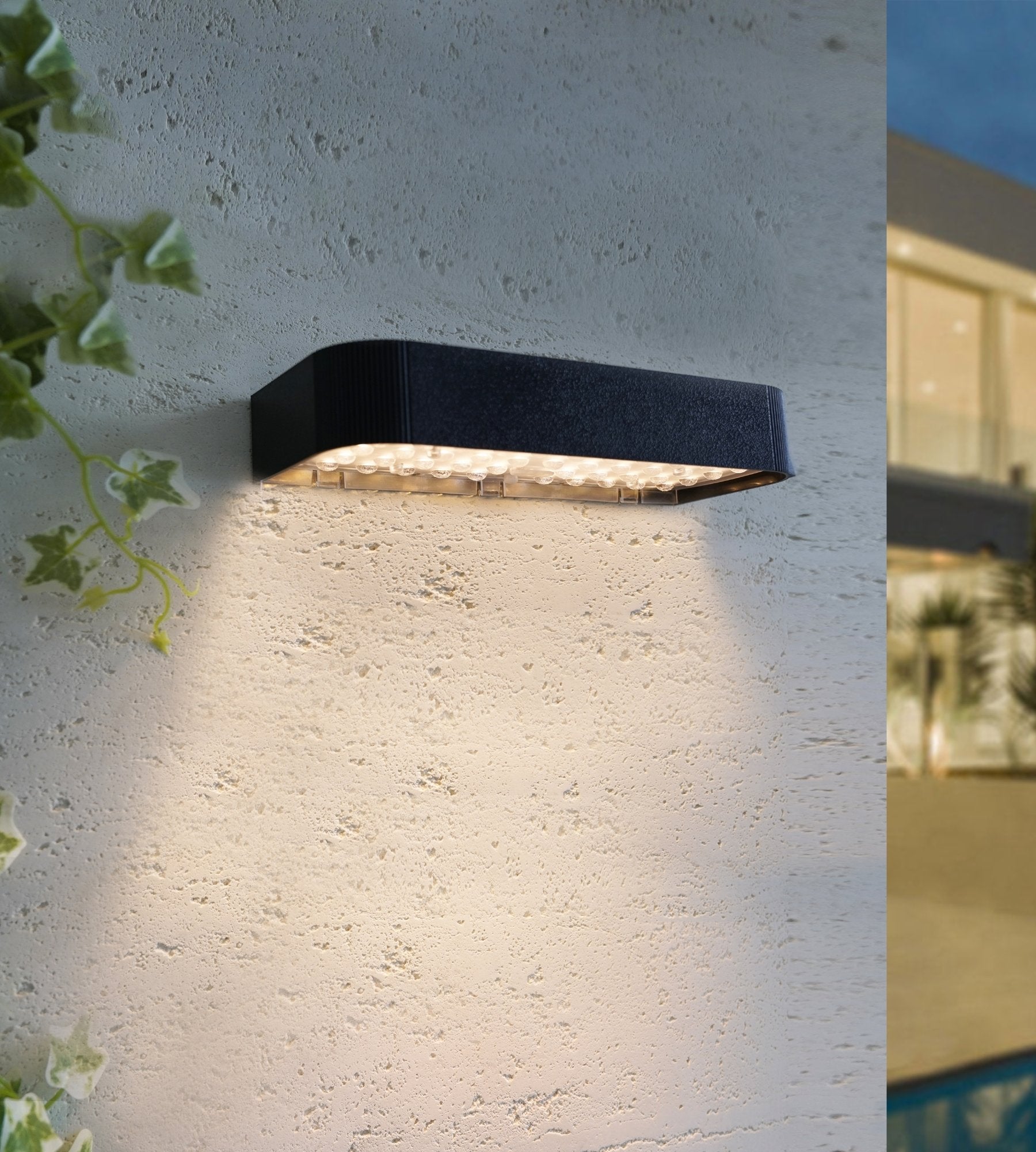 Applique murale solaire SOLEN - Détecteur de mouvement - Numéro de maison collable - Lumihome