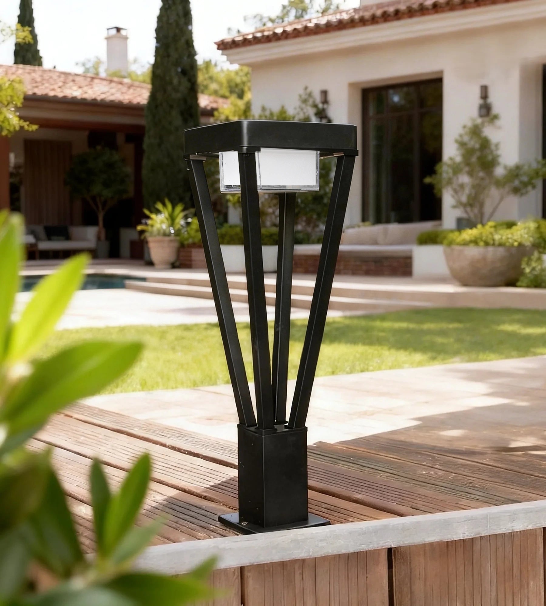 Borne extérieure BN–LUXOR, Noire - Ampoule GX53 non incluse