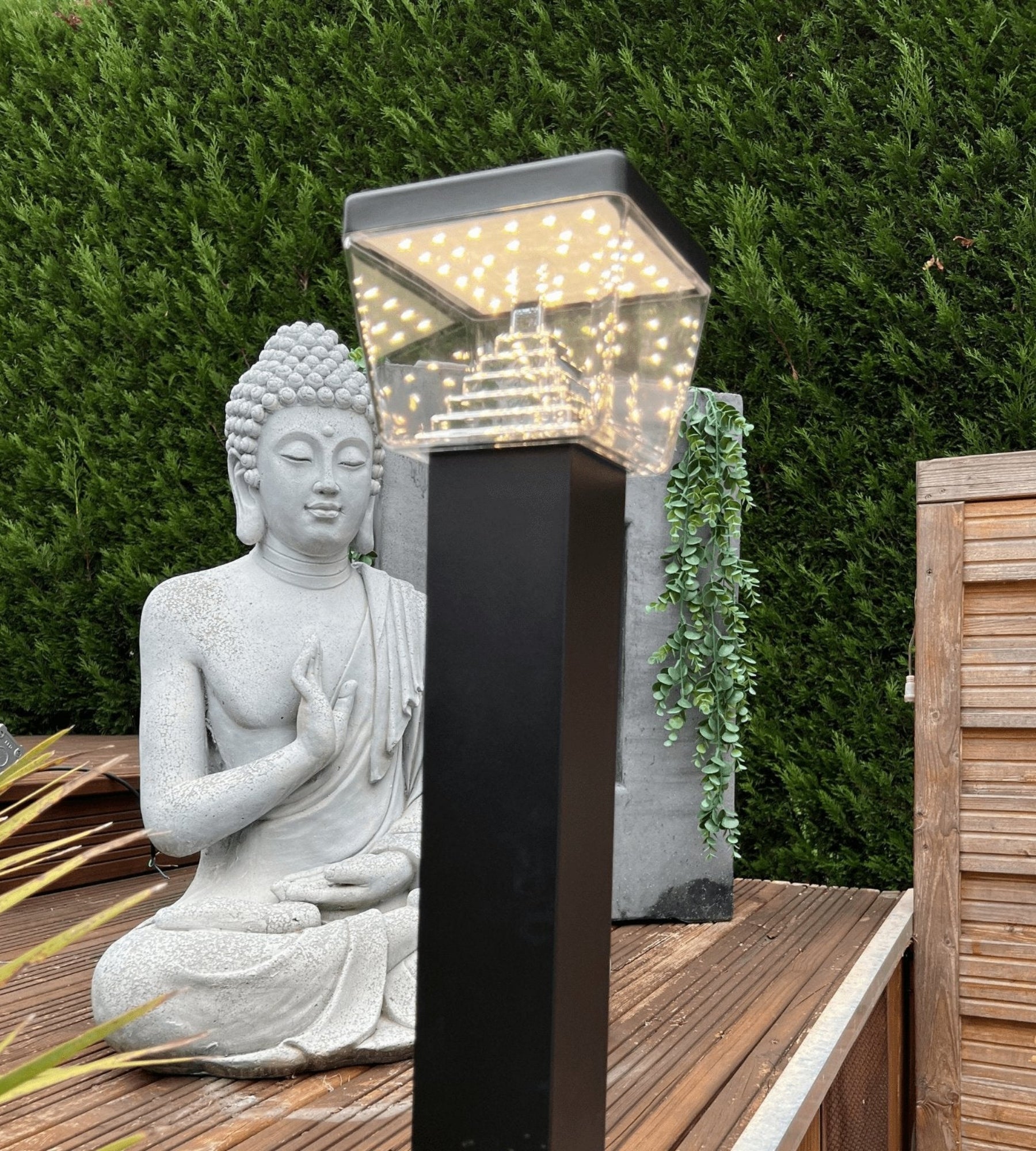 Borne extérieure LED LIBERTY, Noire, 1000 lumens