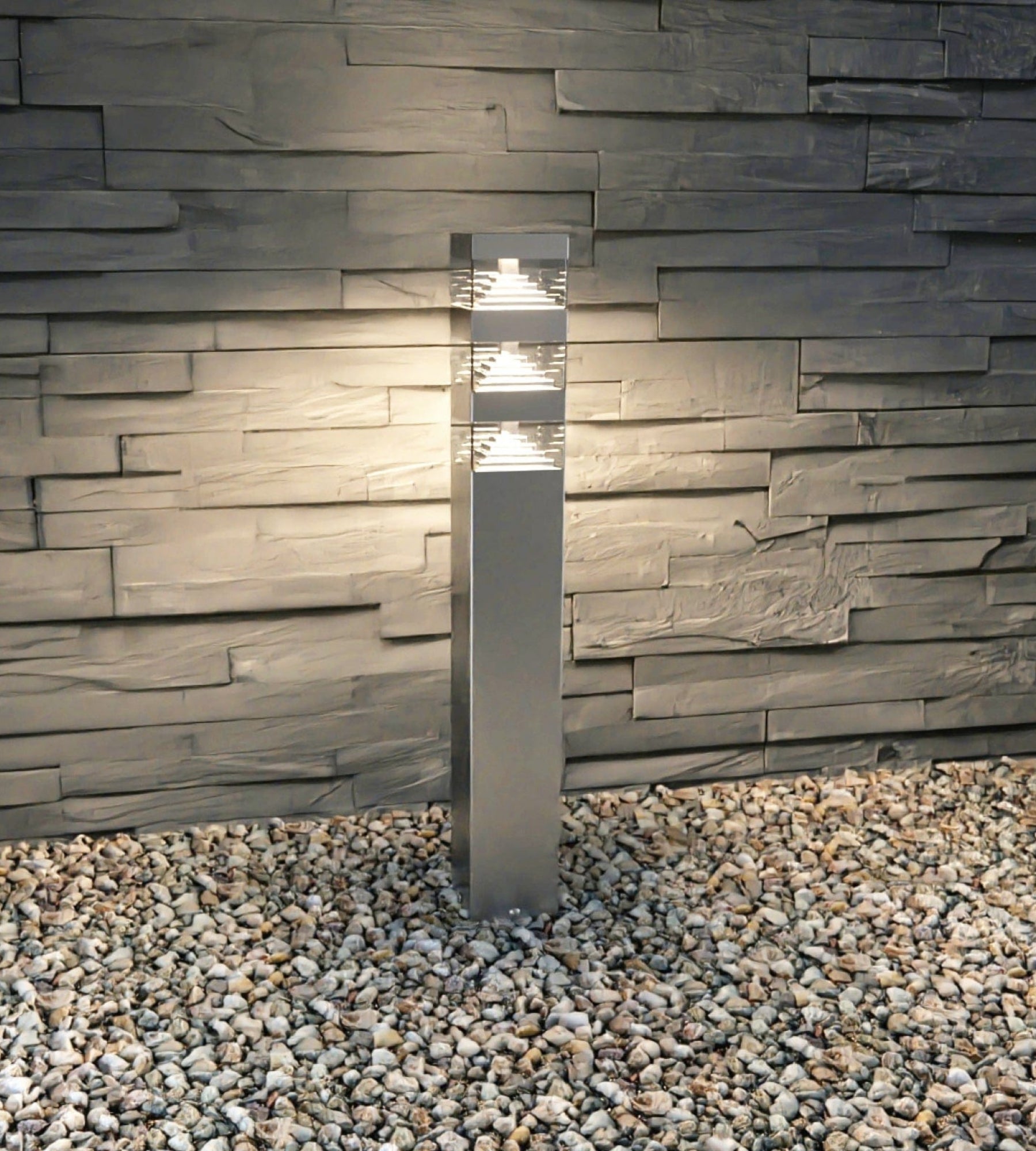 Borne extérieure LED Pyramide, 1500 lumens, Blanc neutre - 48 leds