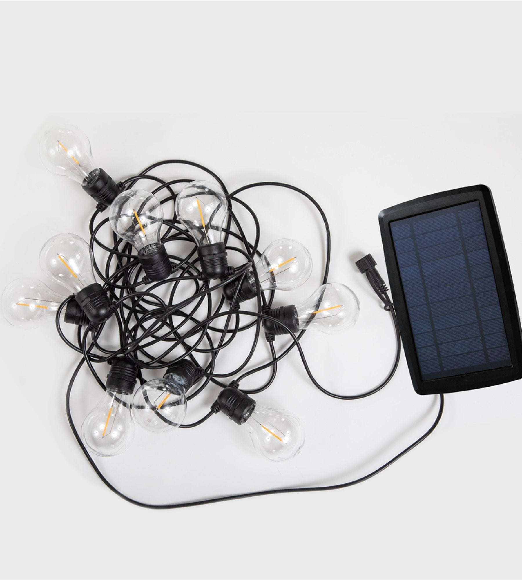 Guirlande solaire extérieur ALLEGRA - 10 ampoules - Blanc chaud - Lumihome
