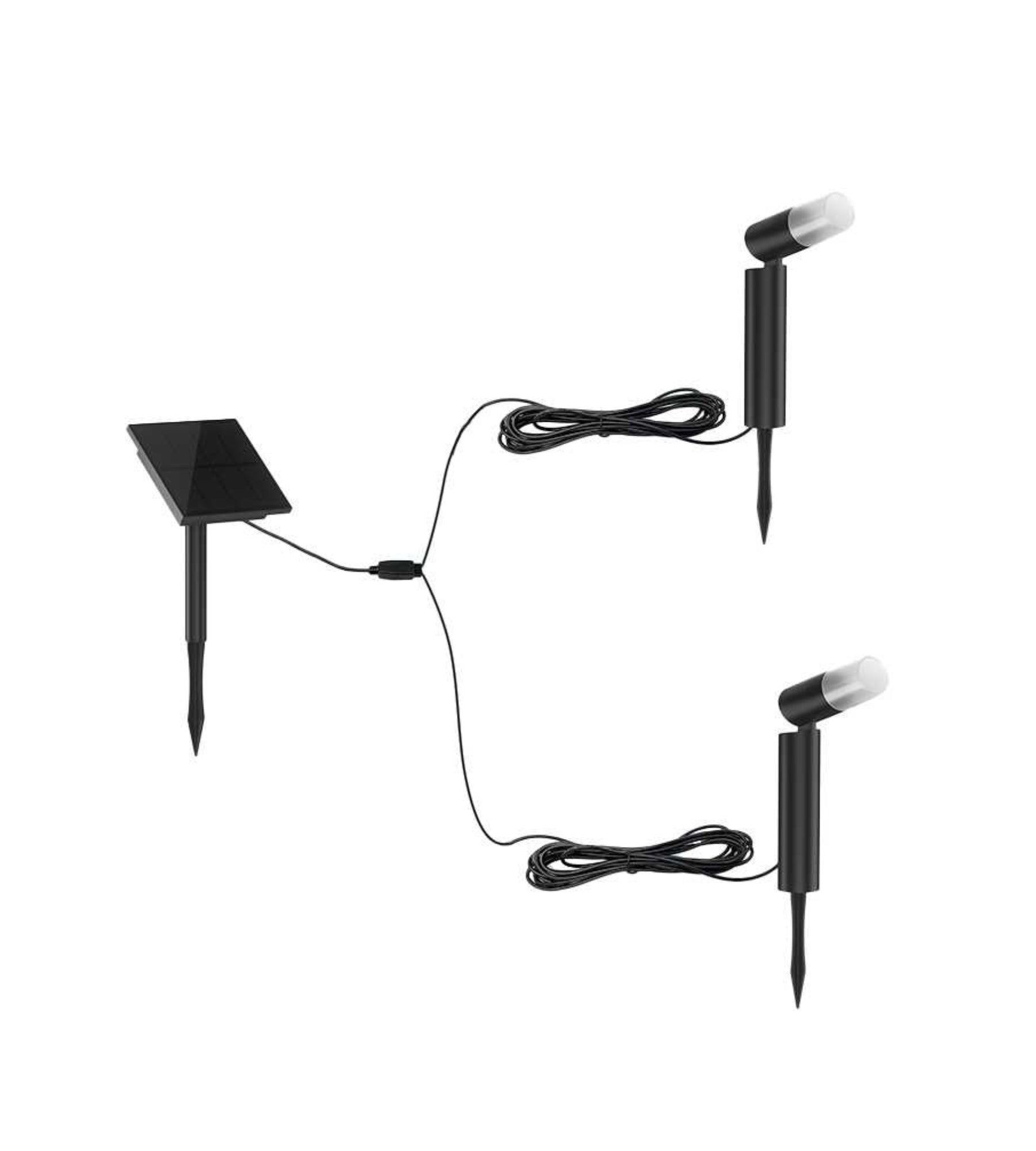 Kit de 2 spots piquets solaires RUBY - Lumihome