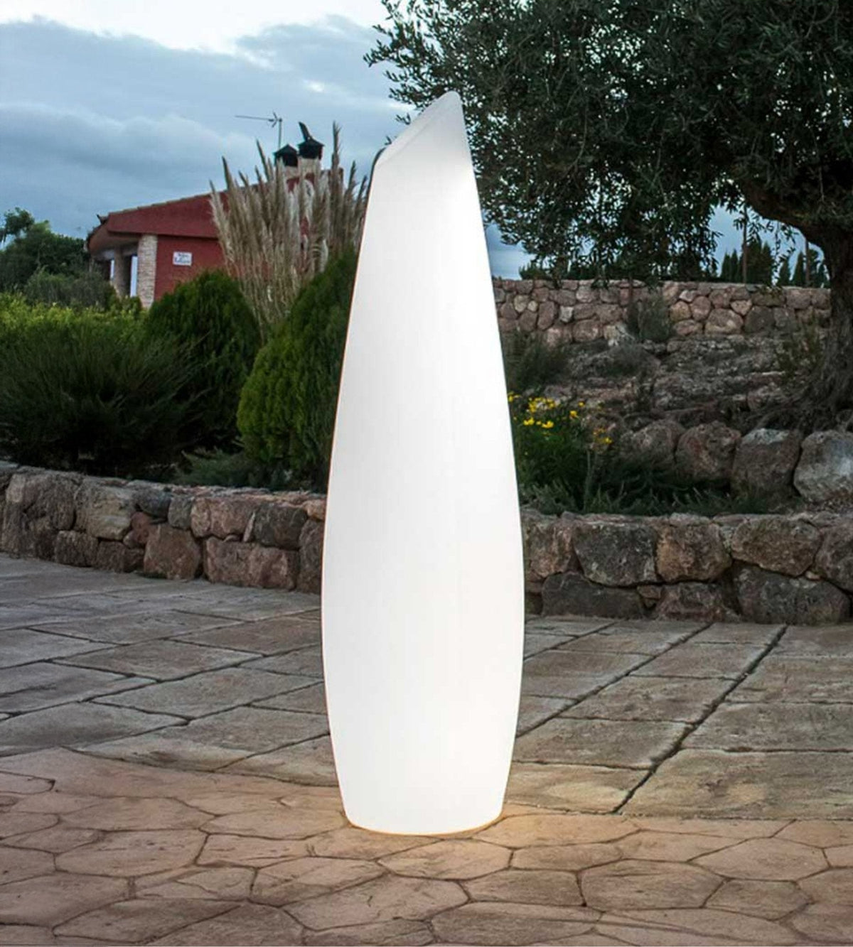 Lampadaire design rechargeable FREDO - Éclairage blanc et multicouleur réglable - Extérieur et Intérieur - Lumihome