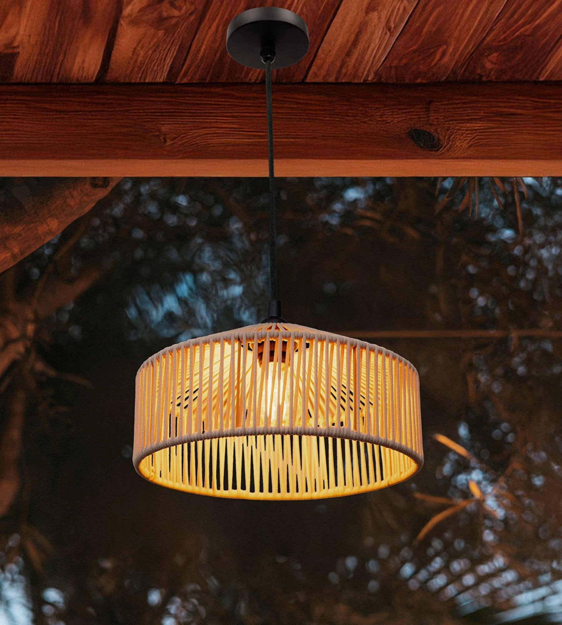 Lampe à suspendre CALABARDINA - Ampoule E27 non fournie - Câble de 5m - Lumihome