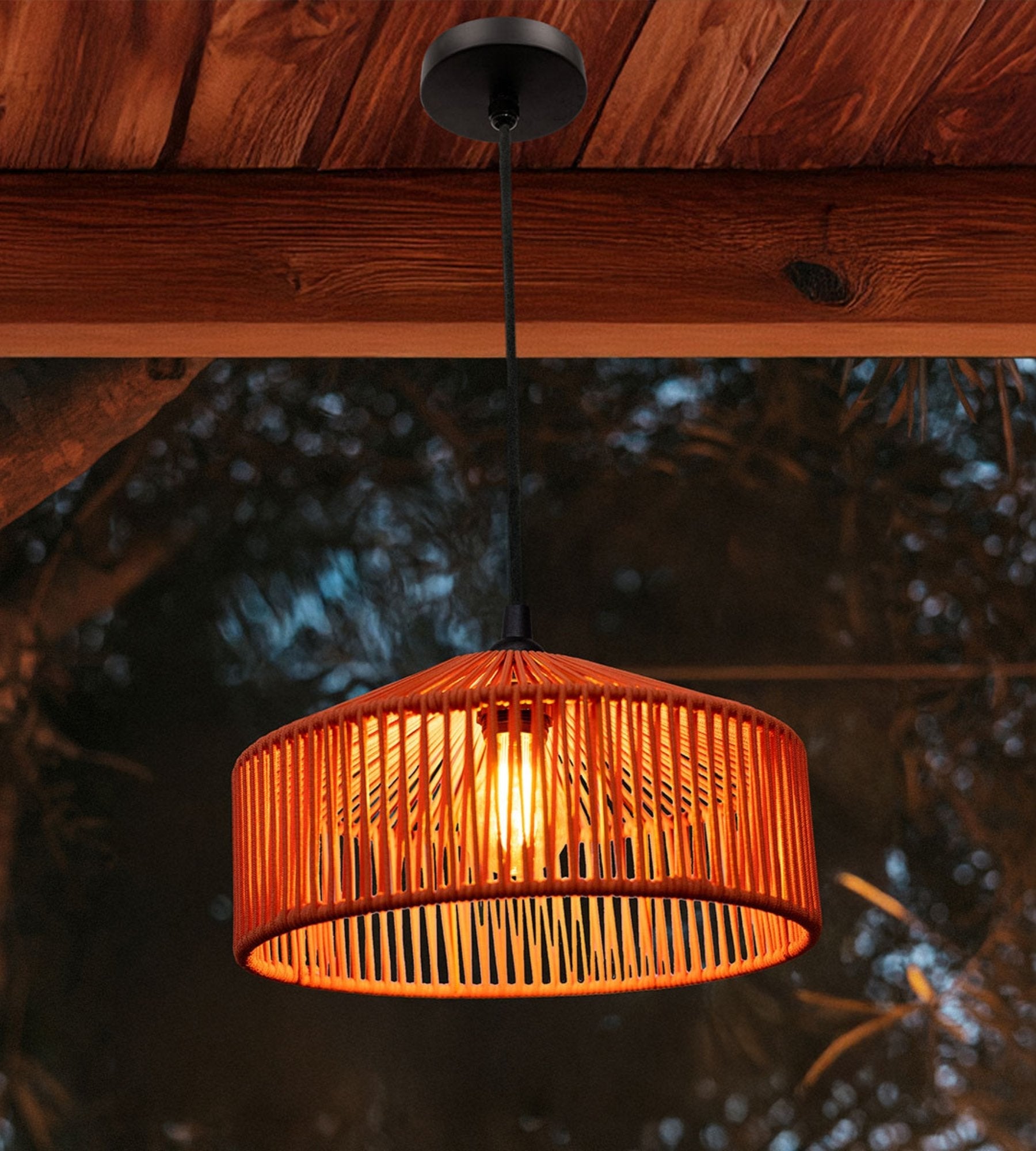Lampe à suspendre CALABARDINA - Ampoule E27 non fournie - Câble de 5m - Lumihome