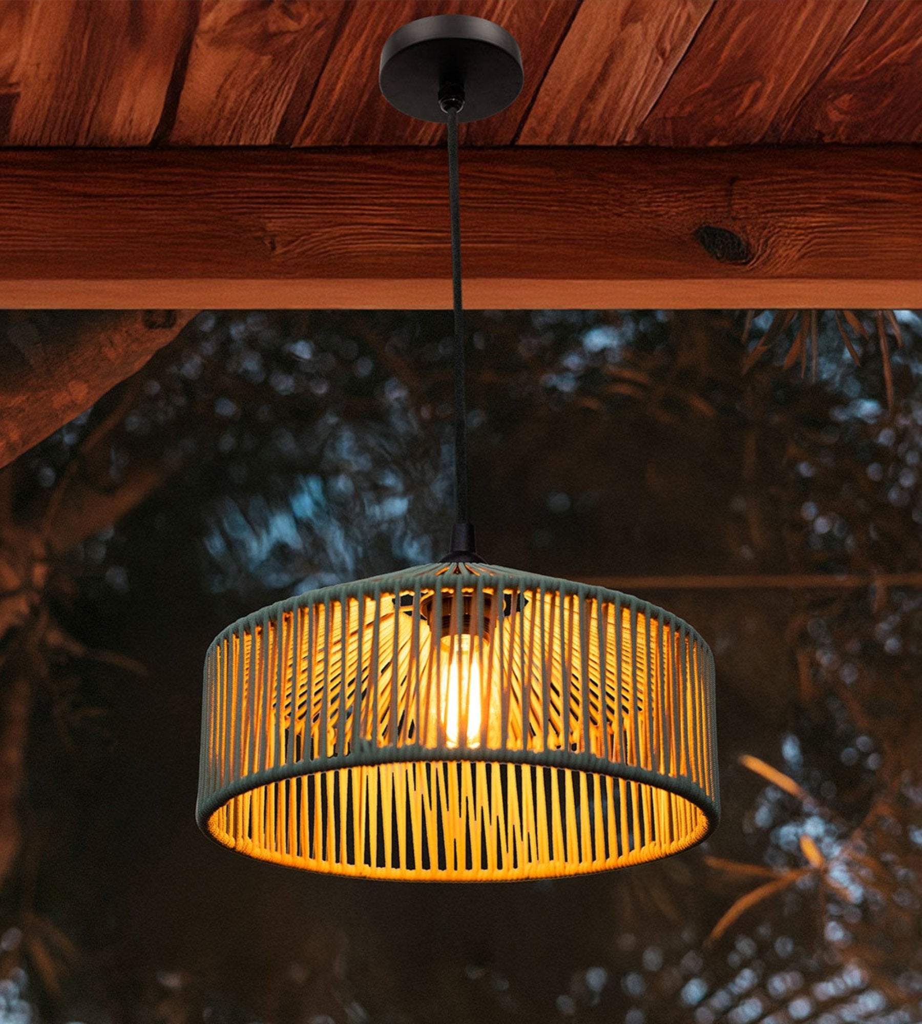 Lampe à suspendre CALABARDINA - Ampoule E27 non fournie - Câble de 5m - Lumihome
