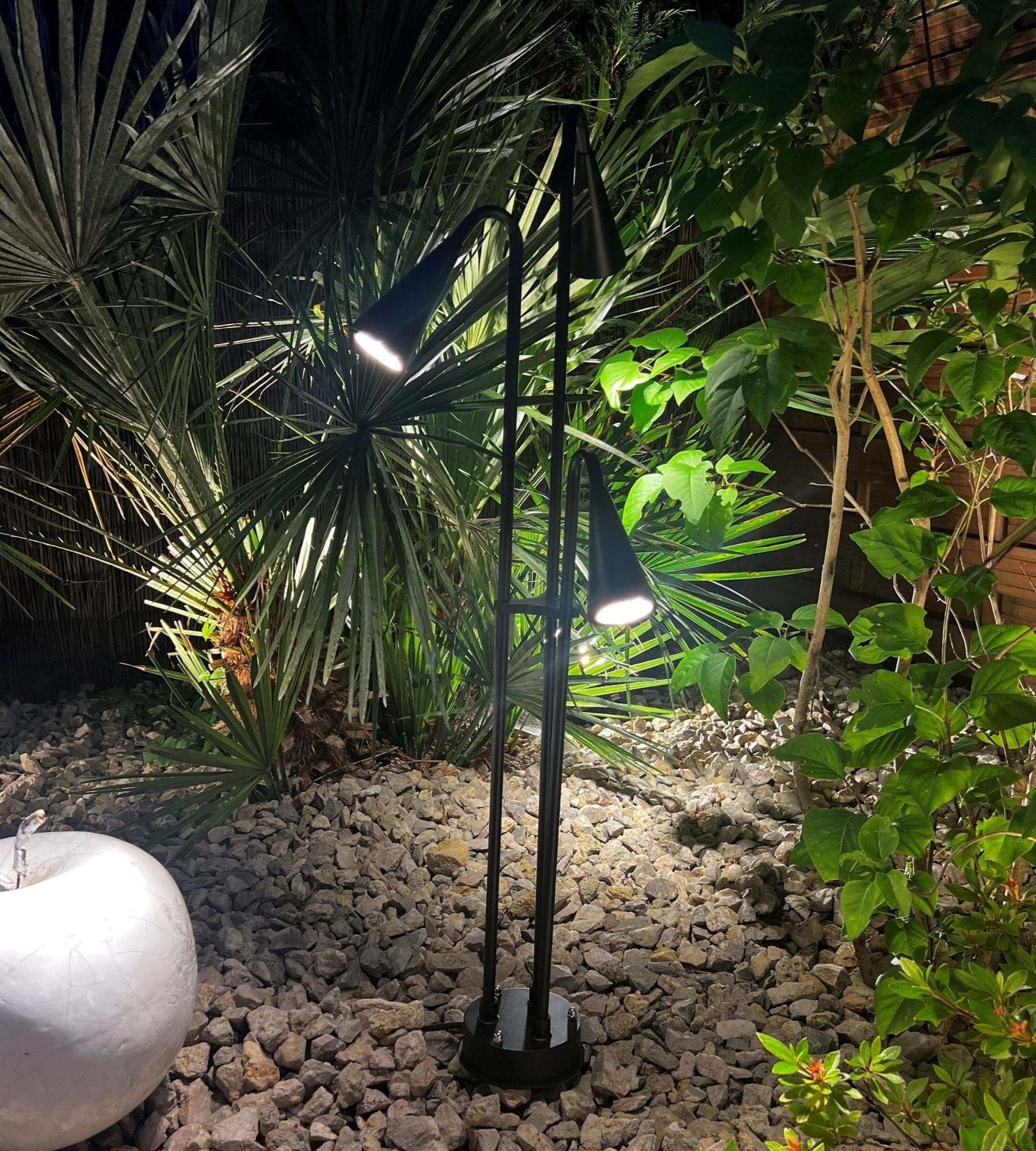 Lampe à poser EQUINOXE, Noire - 12V AC - Ampoules GU5.3 non incluses