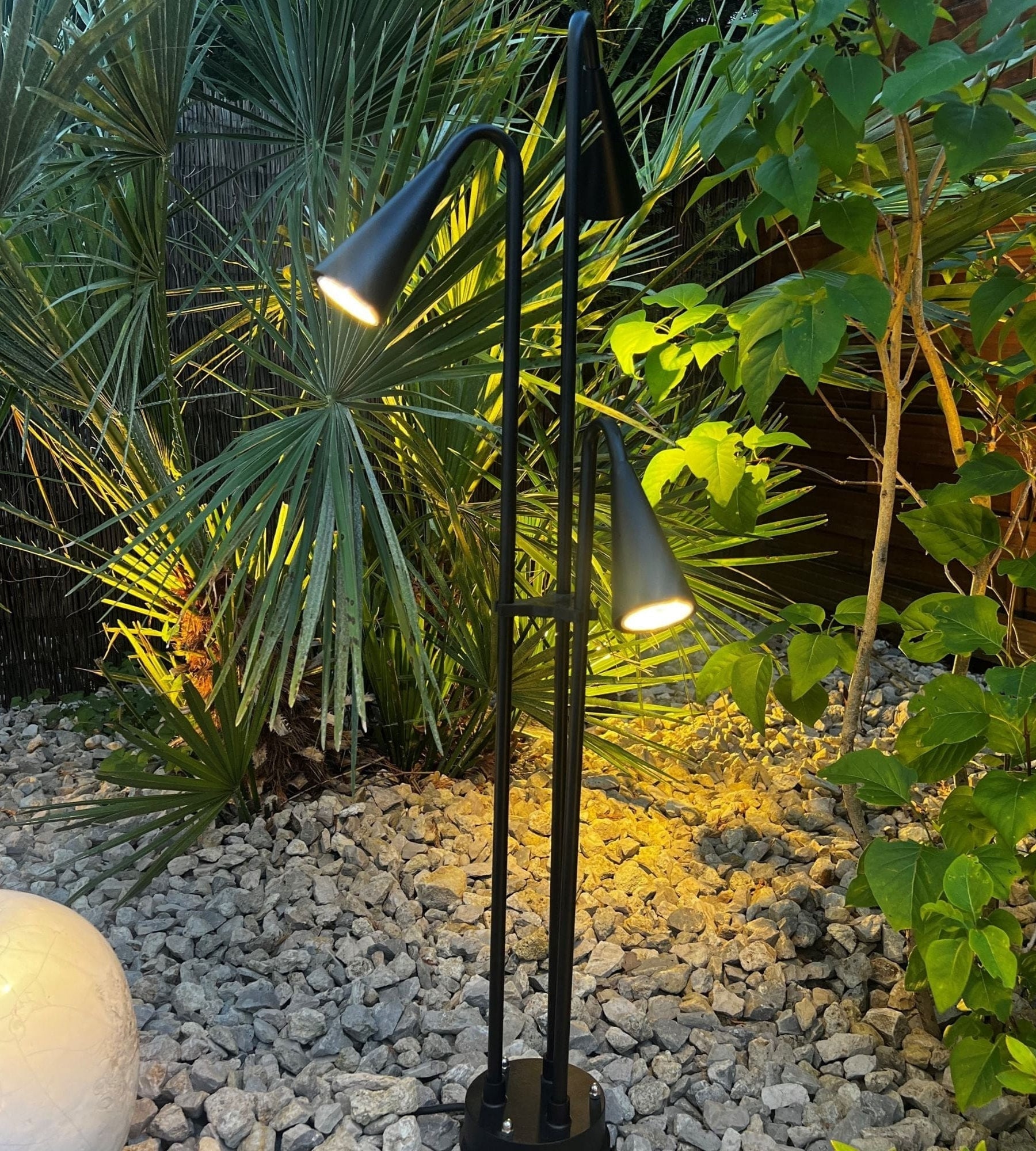 Lampe à poser EQUINOXE, Noire - 12V AC - Ampoules GU5.3 non incluses