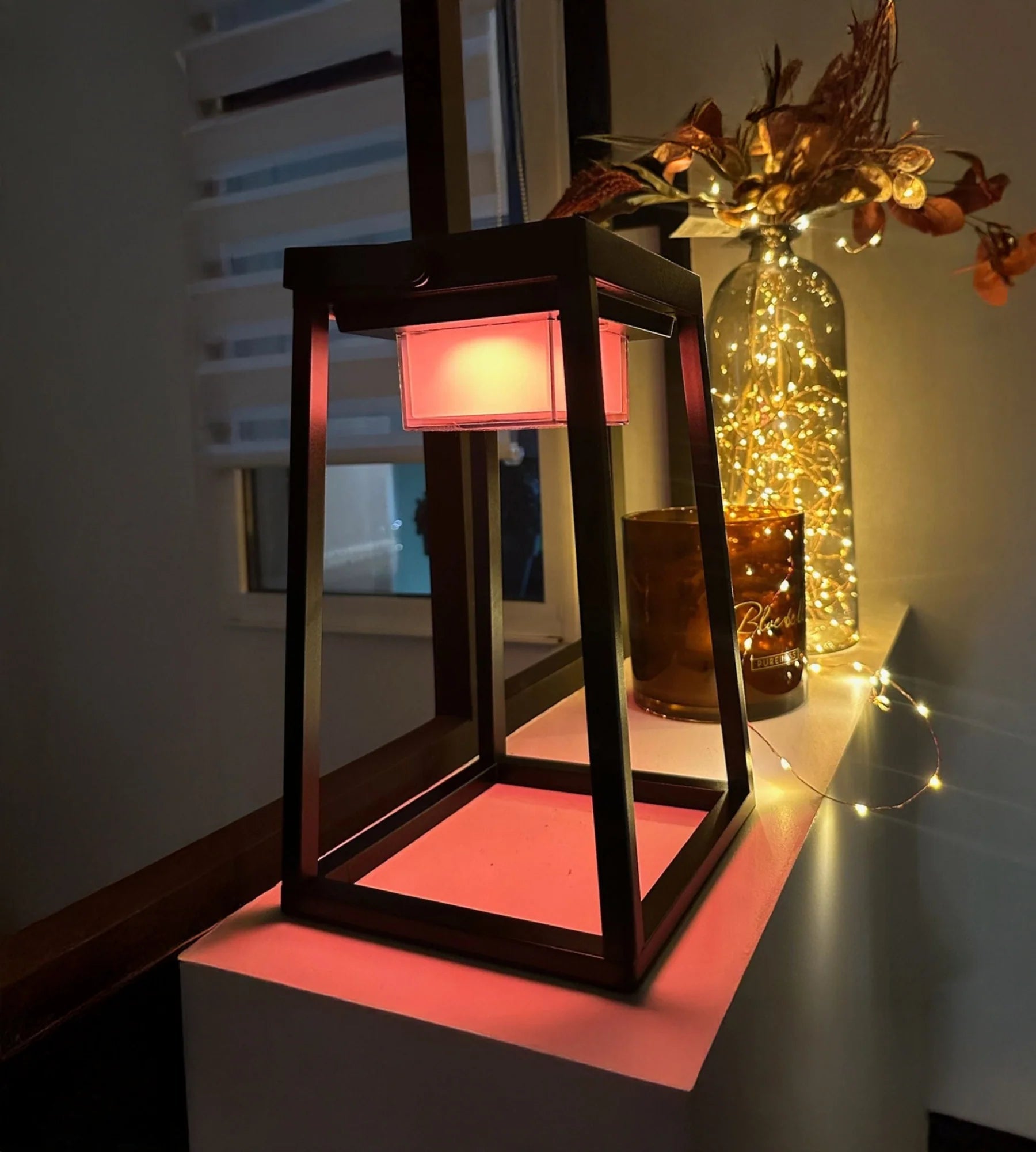 Lanterne Led solaire & Usb connectée EVADE - RGB+CCT - Pilotable avec smartphone - Intérieur & Extérieur - Lumihome