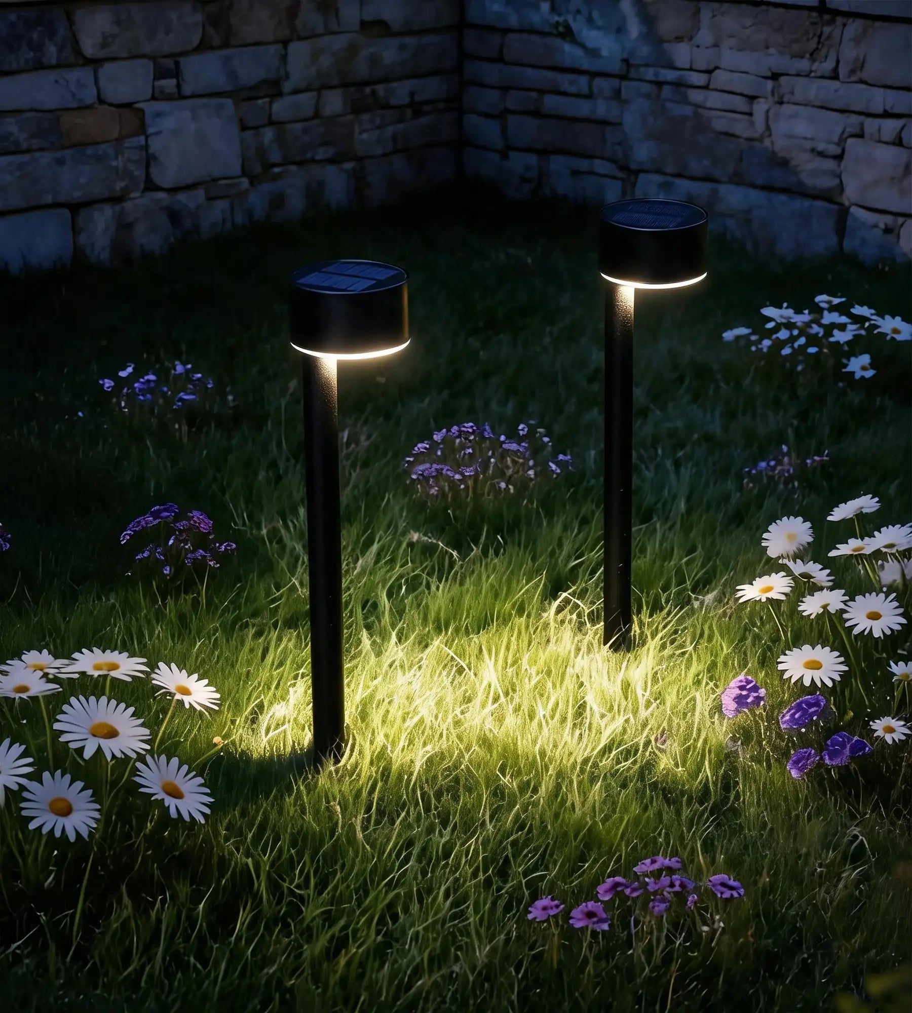 Pack x 2 Balise Led solaire QUEEN 30cm - À planter - 100 lumens - Lumihome