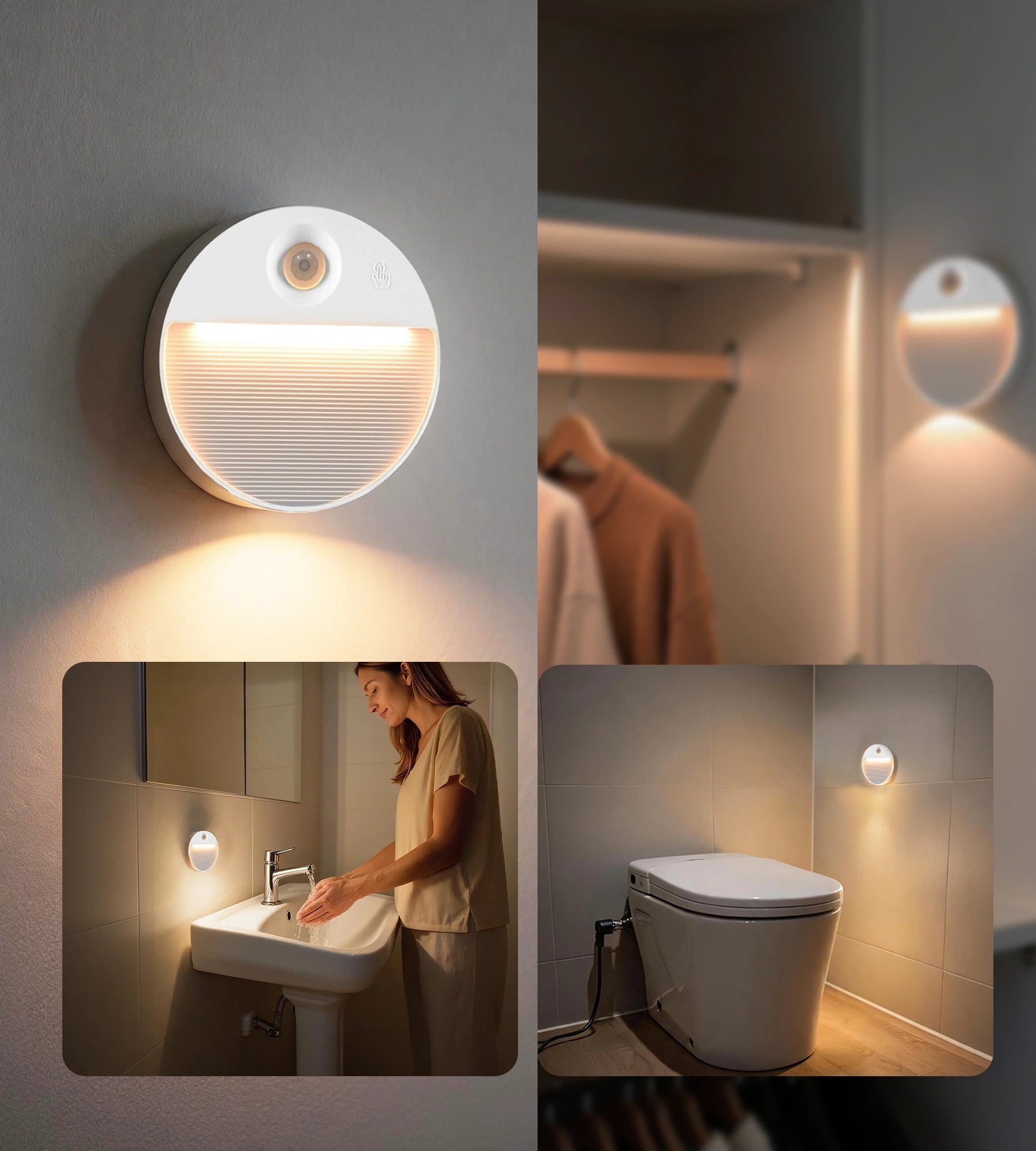 Pack x 2 Veilleuses Intérieures NEO LED à Détection de Mouvement - Lumihome