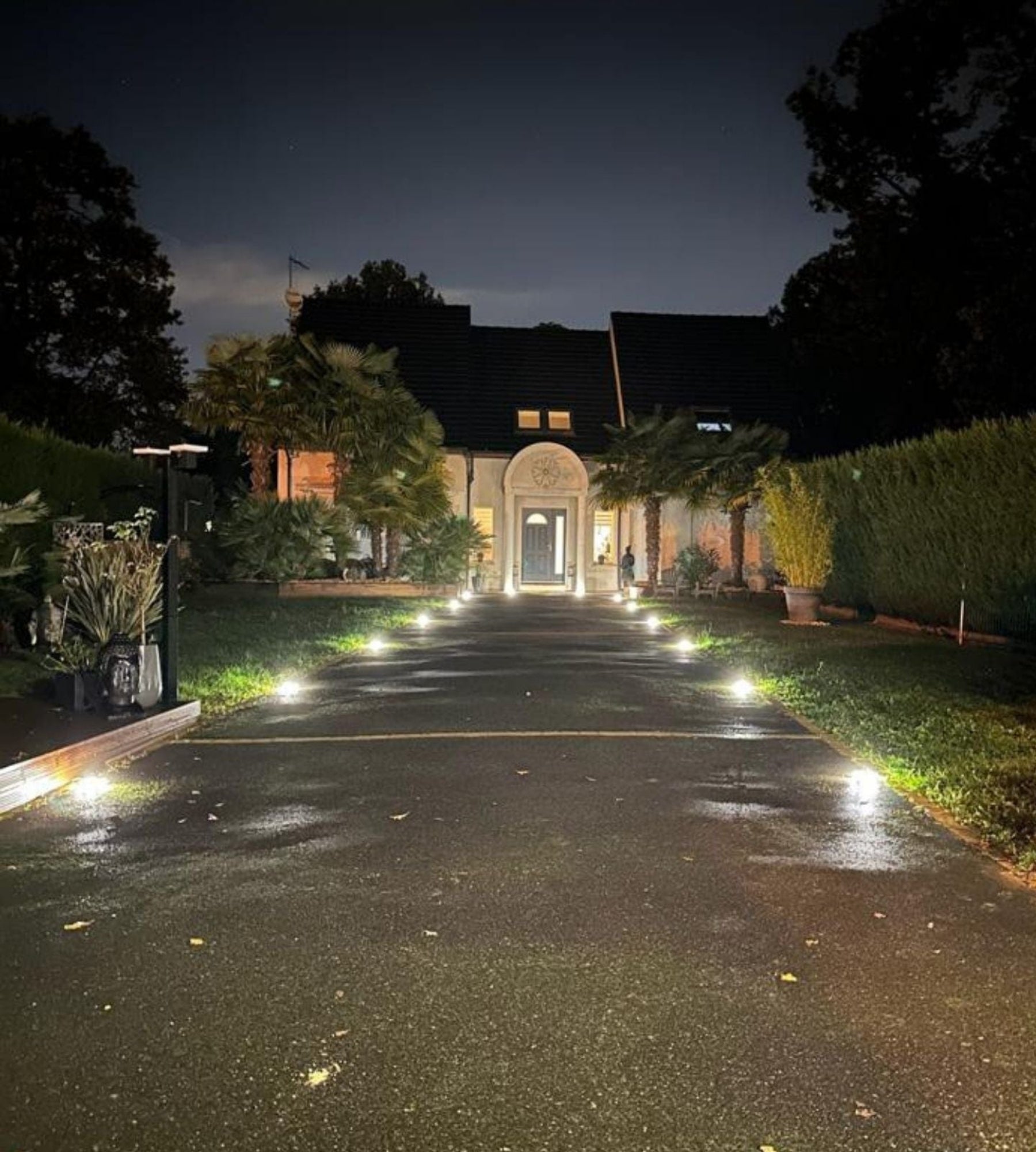 Pavé LED solaire rond - 3 modes de 50 à 200 lumens - Sol ou mural