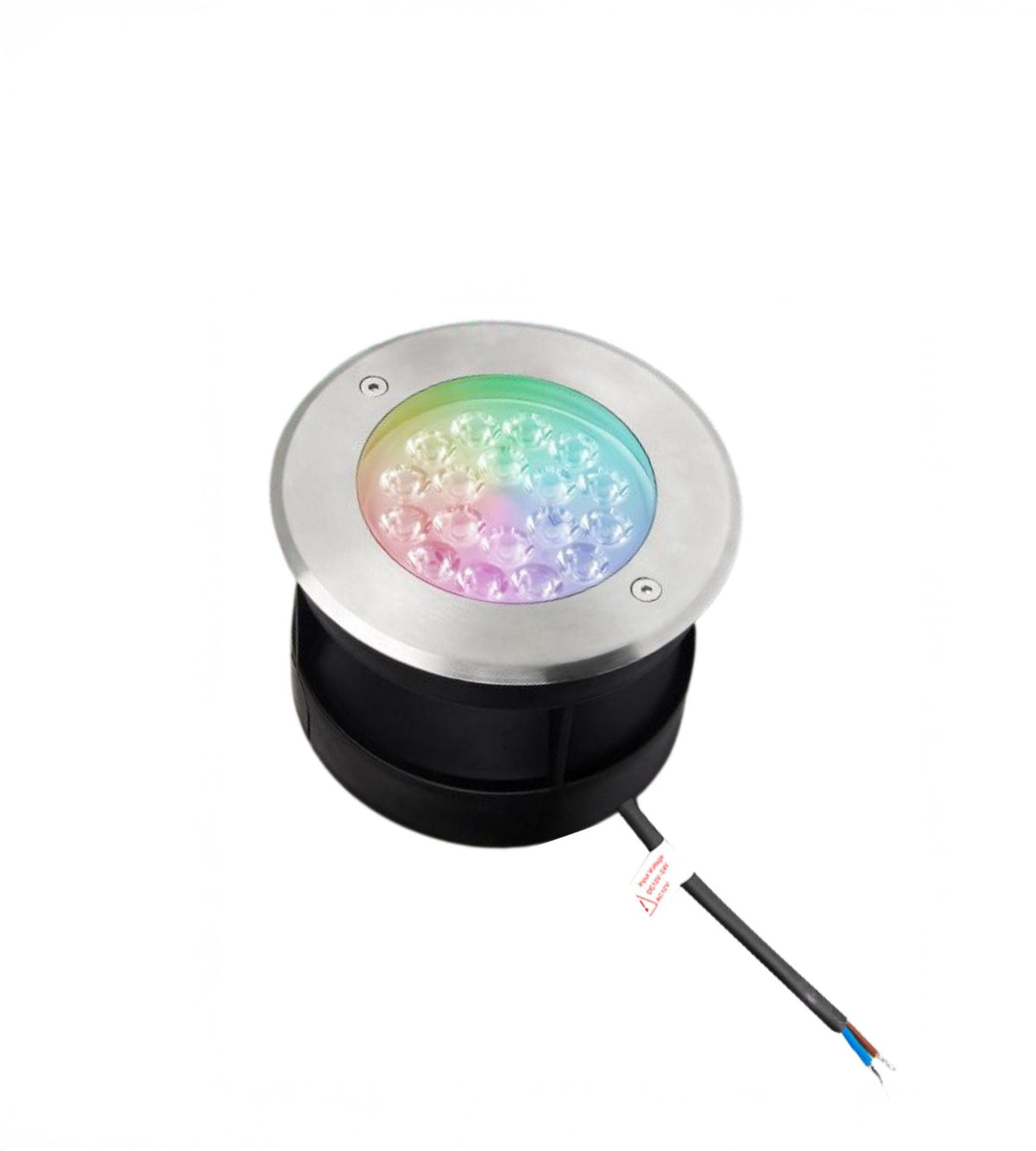 Spot led encastrable RGB+CCT Série LoRa - 12–24V AC/DC - Ø15cm - 600 lumens - IP68